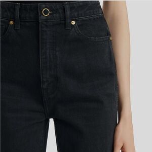 KHAITE “Danielle” Jeans in Prescott wash. 100% cotton (non-stretch).